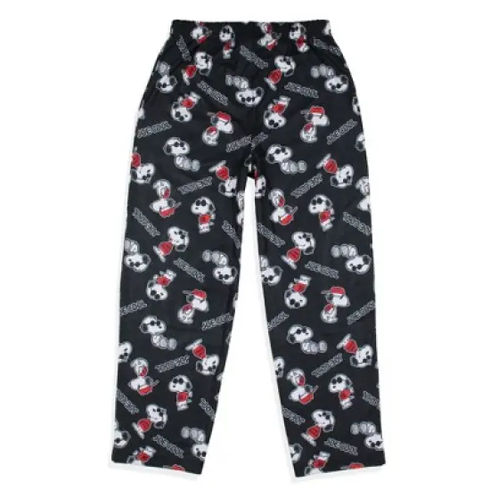 Peanuts Boys' Joe Cool Snoopy Character Tossed Print Sleep Pajama Pants Black image {3}