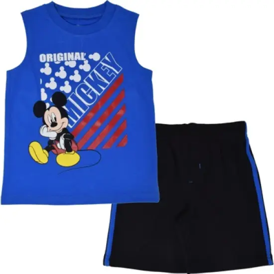 Disney Mickey Mouse Athletic Tank Top and Mesh Shorts Toddler to Little Kid image {11}
