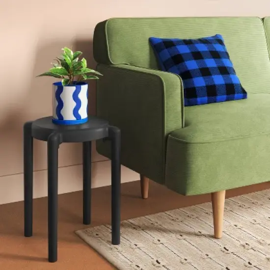 Recycled Plastic Dorm Accent Side Table Black - Room Essentials&trade; image {1}