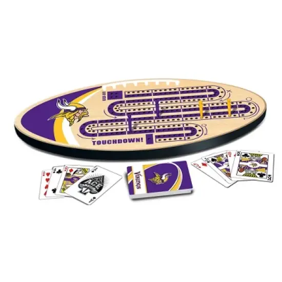 MasterPieces Officially Licensed  NFL Minnesota Vikings Wooden Cribbage Game for Adults image {2}