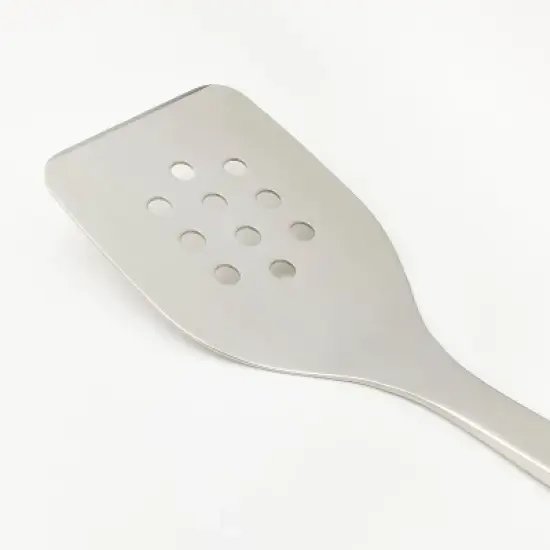 Stainless Steel Slotted Turner Silver - Figmint&trade;: Metal Spatula for Cooking, Dishwasher-Safe, 12.99" Length image {2}