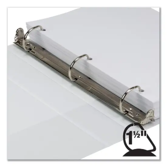 Samsill Earth's Choice Plant-Based D-Ring View Binder, 3 Rings, 1.5" Capacity, 11 x 8.5, White image {2}