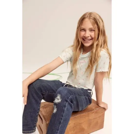 Levi's&reg; Girls' Ruffle Hem Short Sleeve T-Shirt - Blue image {6}