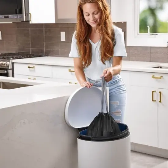 "Plasticplace Drawstring Trash Bags, 13 Gallon, Black (200 Count) image {1}