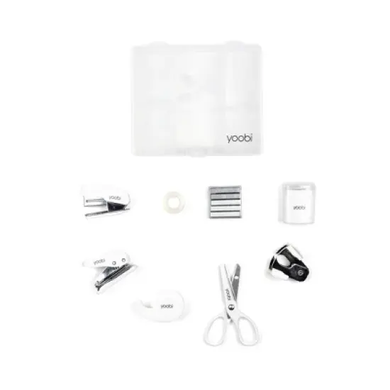 Yoobi Evolve 8pc Mini Supply Kit White image {1}