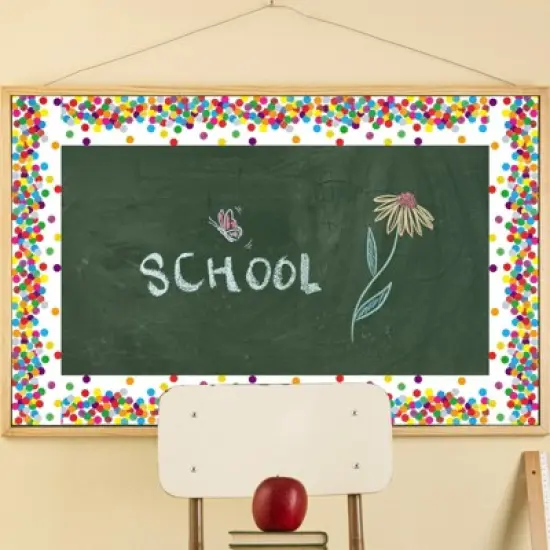 Wrapables 60 Feet Bulletin Board Border Trim Stickers, Dots image {2}