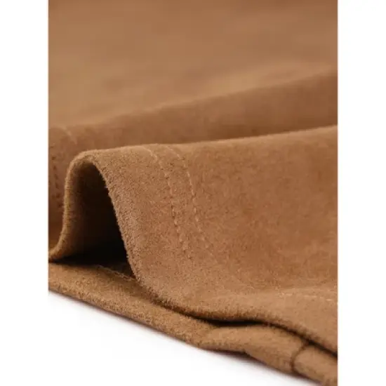 Agnes Orinda Women's Plus Size Overall Button Casual Faux Suede Dress image {4}