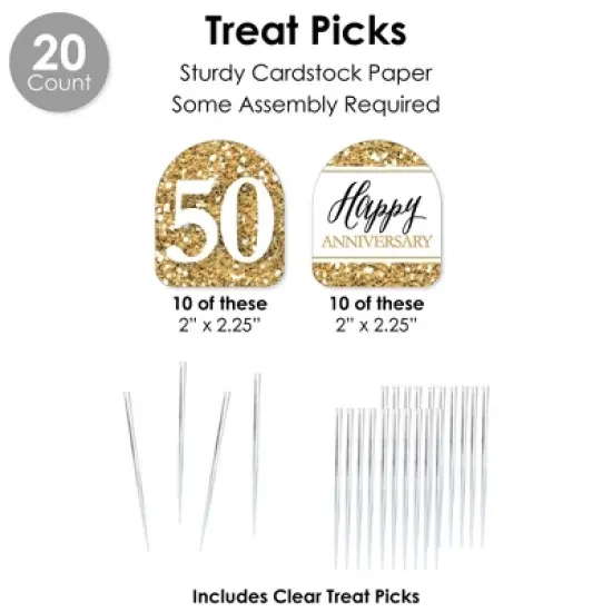 Big Dot of Happiness We Still Do - 50th Wedding Anniversary - Anniversary Party Favors and Cupcake Kit - Fabulous Favor Party Pack - 100 Pieces image {4}