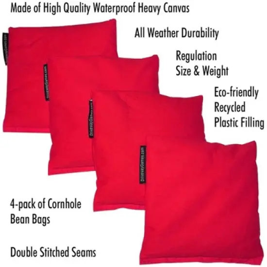 Driveway Games 2 by 4 Foot All Weather Indoor and Outdoor Portable Cornhole Boards with Locking Bag Storage and Bean Bags, White (2 Pack) image {5}