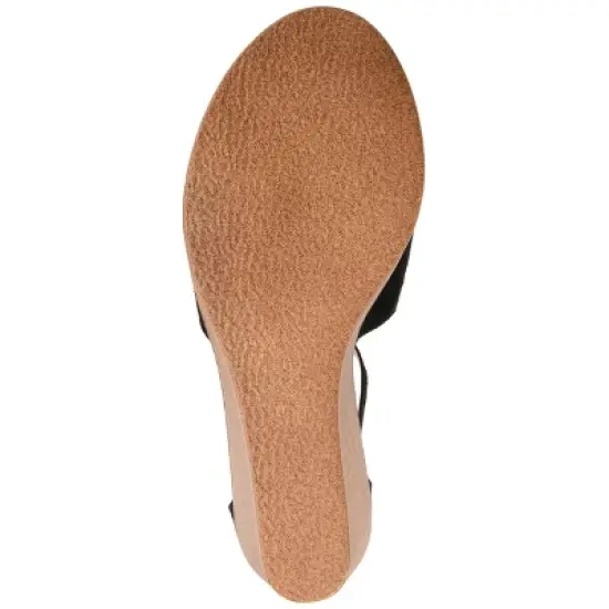 Journee Collection Womens Kedzie Tru Comfort Foam Buckle Open Toe Wedge image {4}