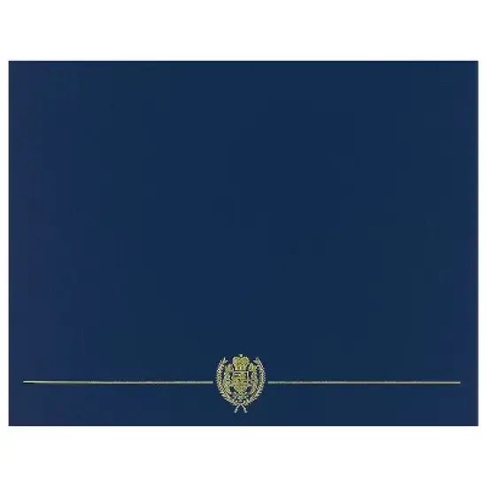 Great Papers Classic Crest Certificate Holders 12" x 9.38" Navy 25/Pack (903115PK5) image {3}