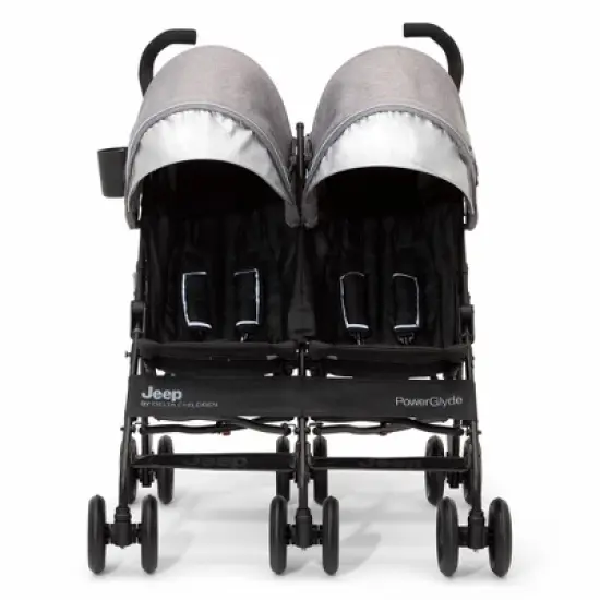 Jeep PowerGlyde Side-by-Side Double Stroller by Delta Children - Gray image {5}