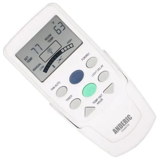 Anderic FAN9TR Replacement Thermostatic Ceiling Fan Remote Control with Reverse Key for Hampton Bay | L3HFAN9T, FAN-9T image {4}