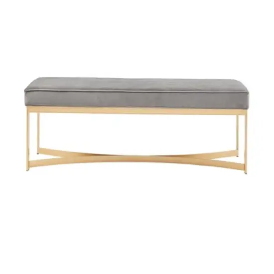 Secor Upholstered Accent Bench with Metal Base - Martha Stewart image {10}