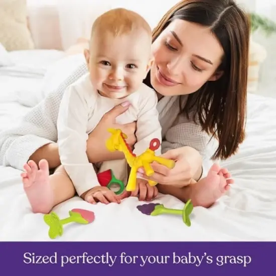 Baby Teething Toys for Newborn (5-Pack) Freezer Safe BPA Free Infant and Toddler Silicone Teethers Soothe Babies Gums, Perfect Baby Gift image {1}