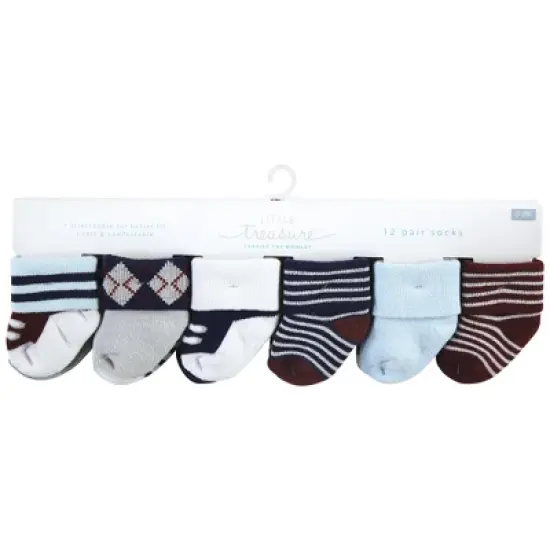 Little Treasure Infant Boy Newborn Socks, Genius image {1}