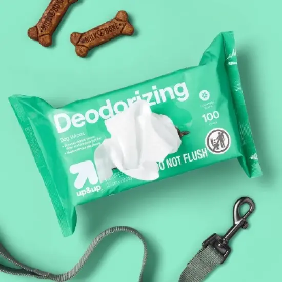 Deodorizing Dog Wipes - 100ct - up&up&trade; image {1}
