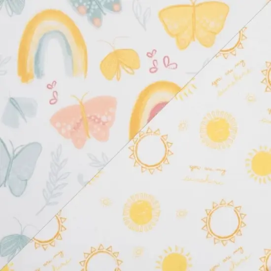 Sammy & Lou Butterflies and Sunshine Microfiber Crib Sheet - 2pk image {5}
