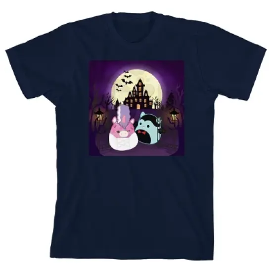 Squishmallows Halloween Forest and Moon Youth Blue Short Sleeve Tee image {3}