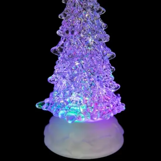 Northlight LED Lighted Acrylic Christmas Tree Decoration - 10.5" - Multi-Color Lights image {2}