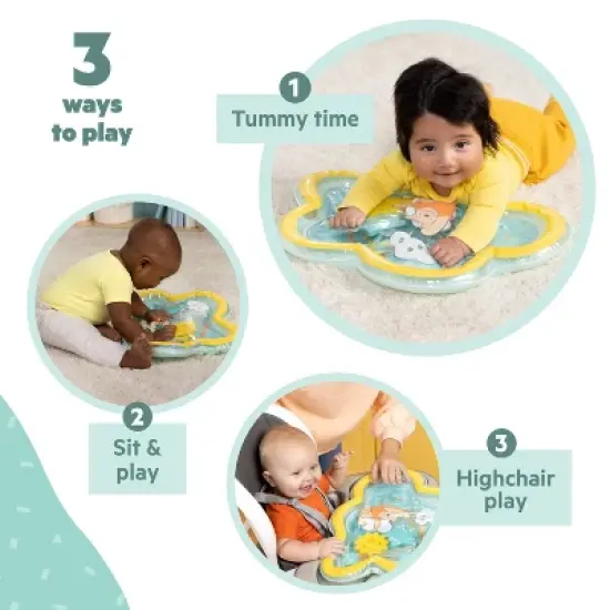 Bright Starts Disney Winnie the Pooh Once Upon a Tummy Time Water Mat - Blue image {2}