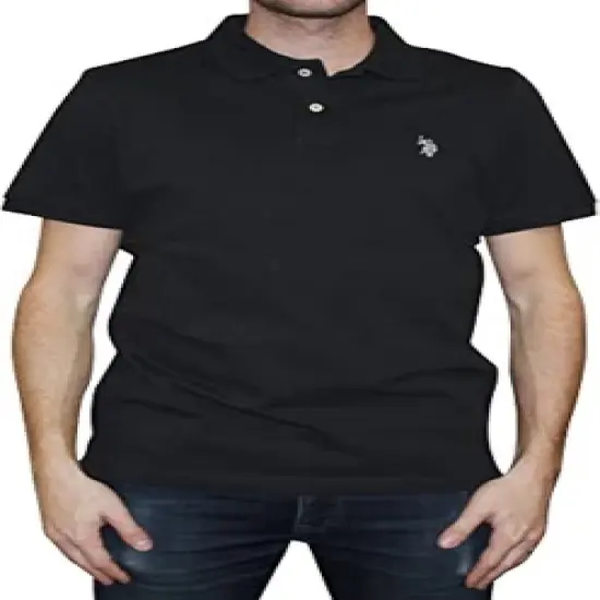 U.S. Polo Assn. Mens Solid Pique Polo with Small Pony image {2}
