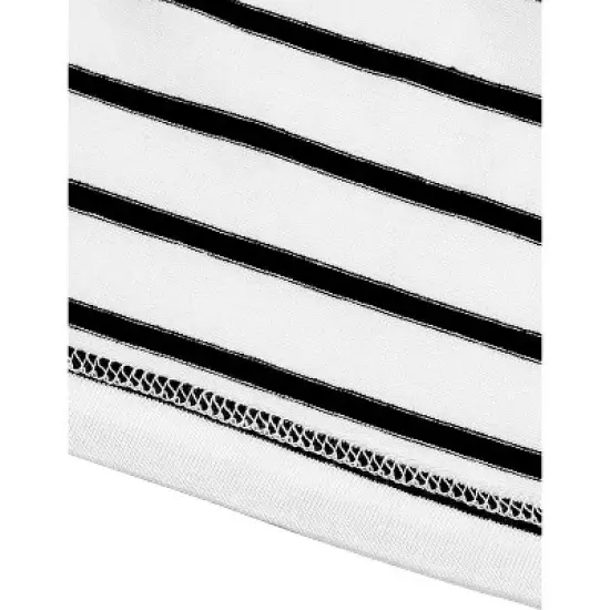 Lars Amadeus Men's Striped Crew Neck Long Sleeve Casual Cotton Pullover T Shirt image {4}