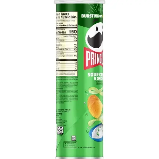 Pringles Sour Cream & Onion Potato Crisps Chips - 5.5oz image {4}