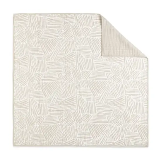 Babyletto Oat Stripe Muslin Quilt image {2}