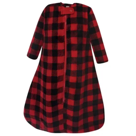 Hudson Baby Infant Plush Sleeping Bag, Sack, Blanket, Buffalo Plaid Long-Sleeve image {2}
