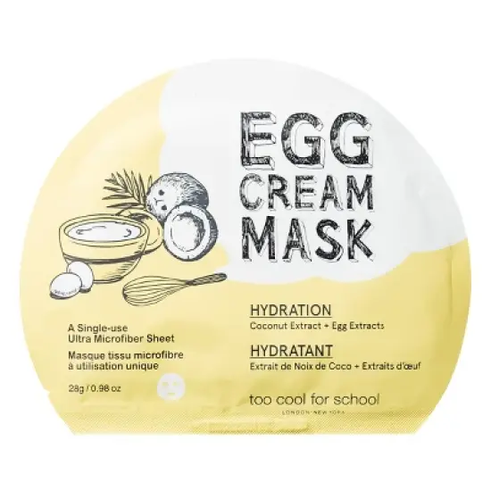 Too Cool for School - Egg Cream Mask + Egg White Extract  Set (5pc set box) image {2}