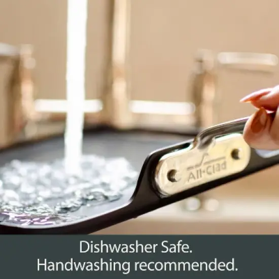 All-Clad 11" Nonstick Square Griddle, HA1 Hard Anodized, Black image {5}