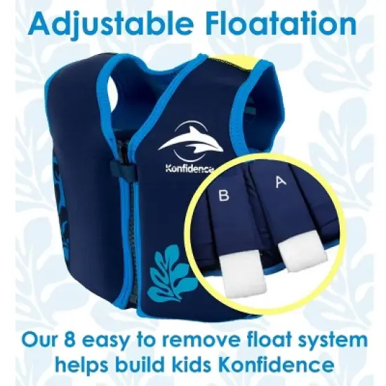 Konfidence Learn to Swim Buoyancy Jacket in Martha Red Stripe image {2}