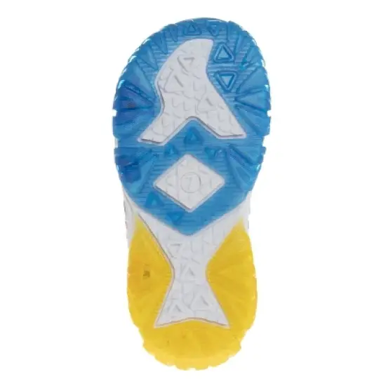 Baby Shark Light up Summer Sandals - Beach Pool Water Shoes Adjustable Strap Open Toe slides - Blue/Yellow (size 6-12 Toddler / Little Kid) image {4}