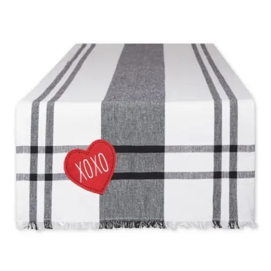 Dii Heart Xoxo Plaid Table Runner 14X72 image {10}