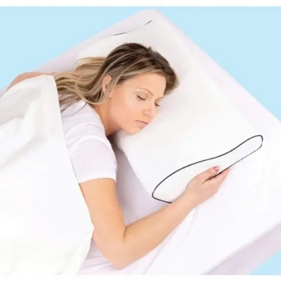 Healthy Spirit Contour Cervical Neck Pillow | Neck Pillow for Pain Relief Orthopedic Neck Support Shoulder Pain, White, 1 Count image {3}