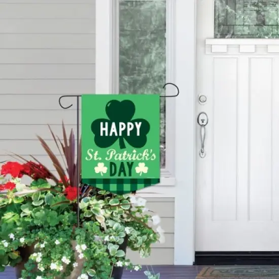 Big Dot of Happiness St. Patrick's Day - Outdoor Home Decorations - Double-Sided Saint Patty's Day Party Garden Flag - 12 x 15.25 inches image {5}