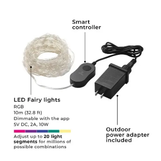 Globe Electric 32.8ft Wi-Fi Smart Fairy Light image {3}