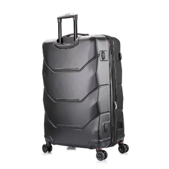 DUKAP Zonix Lightweight Hardside Large Checked Spinner Suitcase image {4}