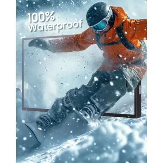 SYLVOX 55" Outdoor TV, 1000nits Google Smart TV Built-in Google Assistant, Chormecast, IP55 Waterproof Outside TV for Partial Sun (Deck Pro 2.0) image {1}