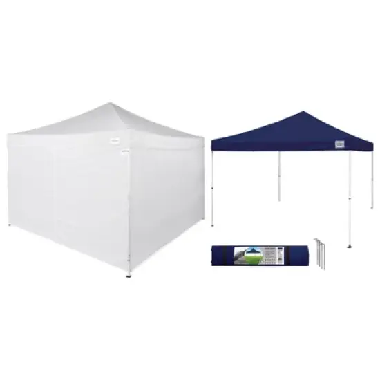 Caravan Canopy M-Series 12 x 12' 2 Straight Leg Sidewall Kit and M-Series Pro 2 12 x 12 Foot Shade Tent with Roller Bag for Recreational Use image {6}