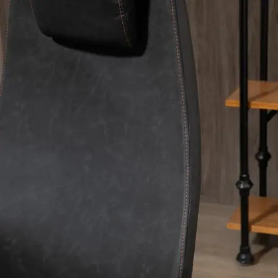 Vinsetto High-Back Executive Office Chair, Ergonomic Leather Computer Desk Chair with Adjustable Height, Headrest and 360 Swivel Wheels, Deep Gray image {5}