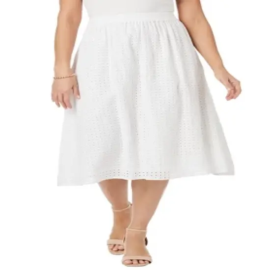 Jessica London Women&rsquo;s Plus Size Eyelet Skirt image {2}