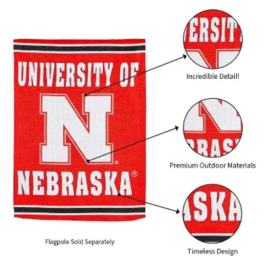 Embossed Suede Flag, GDN Size, University of Nebraska image {3}