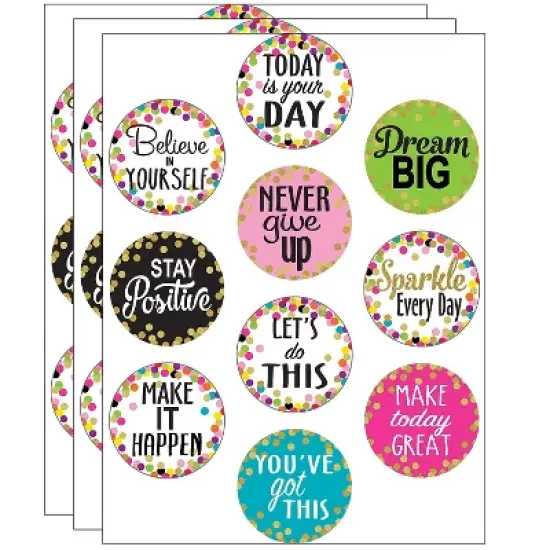 Teacher Created Resources Confetti Positive Sayings Accents 30 Per Pack 3 Packs (TCR8890-3) image {2}