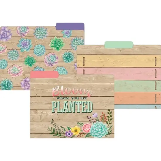 Teacher Created Resources&reg; Rustic Bloom File Folders, Pack of 12 image {1}