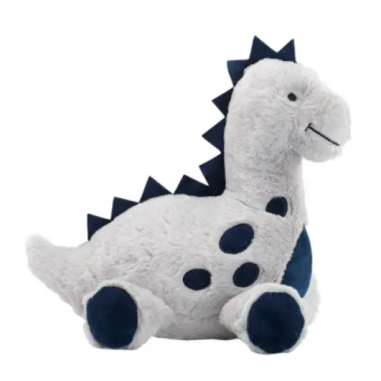 Lambs & Ivy Baby Dino Blue/Gray Plush Dinosaur Stuffed Animal Toy Plushie- Spike image {2}