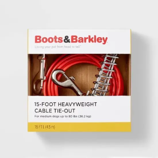 Heavyweight Cable Tie-Out for Dogs - 80lbs - 15ft - Boots & Barkley&trade; image {2}