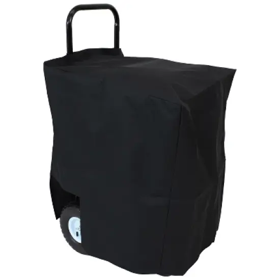 Sunnydaze Outdoor Firewood Log Rack Cart Carrier with Heavy-Duty Weather-Resistant Polyester Cover - Black image {5}