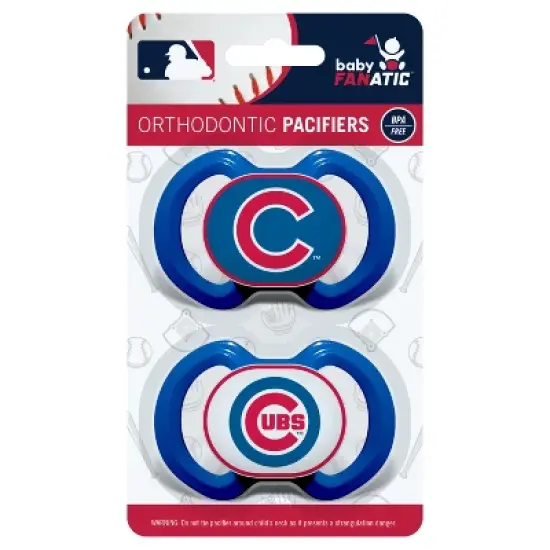 BabyFanatic Officially Licensed Unisex Pacifier 2-Pack - MLB Chicago Cubs image {2}